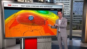 Record-shattering heat spreads east as heat dome stretches out