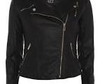 An Amazing And Impressive Black Pu Peplum Zip Biker Jacket For