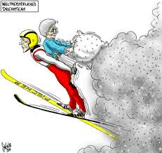 Bildergebnis für sport cartoons skispringen