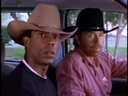 With cowboy hats atop their heads, Jimmy Trivette (Clarence Gilyard) and Cordell Walker. Norris plays Cordell Walker, a Dallas ranger whose dangerous life ... - walker6-02