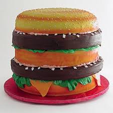 Résultat de recherche d'images pour "cheeseburger that looks like cake"