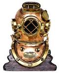 Antique scuba diving helmet