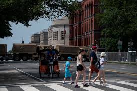 US Army Parade Preparations and Protests in Los Angeles, 2025