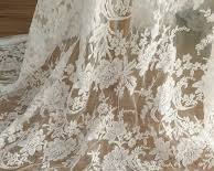 Image of Alençon Lace Wedding Dress Fabric