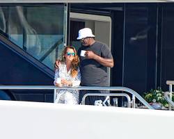 Hình ảnh về Michael Jordan and Yvette Prieto on a Yacht