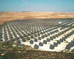 Image of solar farm in a rural European landscape