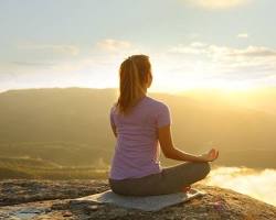 Image of person meditating, symbolizing selfcare