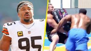Fans fear Brock Purdy might 'die' after Myles Garrett flattens ex-rugby coach with scary new tackling technique