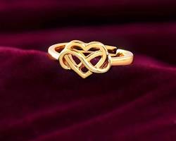 Voylla infinity ring heart pendant couple jewelry