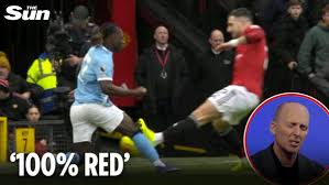 '100% red card' - Ex-Premier League referee baffled as Man Utd star Diogo Dalot escapes red card vs Man City