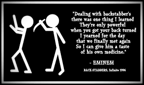 I seek revenge on betrayal and the knife that stabbed me / My back ... via Relatably.com