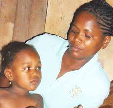 Irene Benn with her youngest child, four-year-old, Shania. - 20090726irene