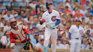 Pete Crow-Armstrong celebrating after a three-home-run game for the Chicago Cubs