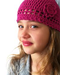 Girls Crochet Hat Berry Pink With Felt &amp; Button Flower - Fits Teenage Girl. Would this look lovely on your daughter?! Or perhaps you could make a friend&#39;s ... - 4_8c5b88225cd54ea8b2c43feeed90e80bcrochet%2520hat_berry%2520pink%2520model
