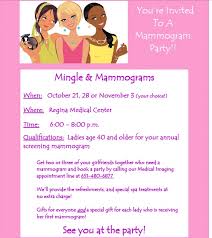 Mingle &amp; mammograms parties - more incomplete info promoting ... via Relatably.com