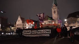 Hundreds Protest in Davos Ahead of Trump’s Visit