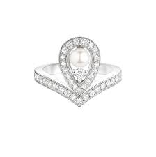 Bague Joséphine Aigrette Or blanc, perle, diamants