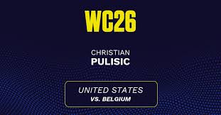 Christian Pulisic's predicted stats vs. Belgium, including anytime goal projection