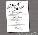 Wedding Reception Items Menu Cards, Place Cards, Table