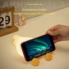 ARNIYAVALA Rechargeable LED Lying Flat Duck Night Light - Cute Silicone Squishy Lamp with 3-Level Dimmable Touch, Perfect for Nursery, Breastfeeding, Toddler, Baby, Kids' Room Decor : Amazon.in: Baby Products