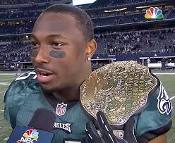 LeSean McCoy won the rushing title after rushing for 131 yards in the Philadelphia Eagles&#39; 24-22 win over the Dallas Cowboys in Week 17 on Sunday, ... - lesean-mccoy-wwe-belt