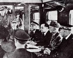 Image of signing of the armistice between France and Germany in 1940