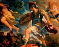 Image of Aeneid Book 10 classical art Pallas death Turnus Mezentius