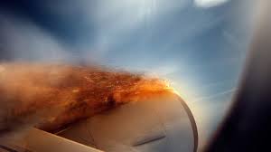 Fireball From Plane's Engine Sparks Grass Fire During Takeoff
