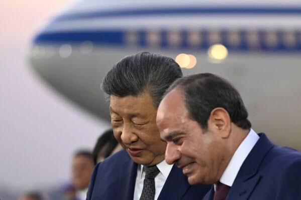 Xi arrives in Cairo for Egypt state visit as China seeks deeper Mideast influence; talks set for Wednesday, first trip to region since 2022