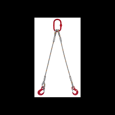 Wire rope sling 2-leg type F ended with hooks