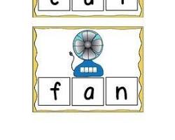 Image of Elkonin boxes with the word cat segmented