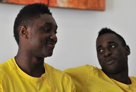 Gabon&#39;s <b>national football team</b> players Andre Biyogho Poko and Levy. - 138191487-gabons-national-football-team-players-andre-gettyimages