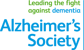 Alzheimer's society ( in blue) leading the fight against dementia(green) and dementia( blue)