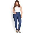 High waisted plus size jeans