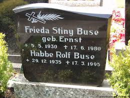Grab von Habbe Rudolf Buse (29.12.1935-17.03.1995), Friedhof ... - vk087