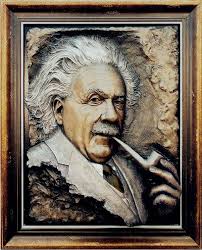 Bill Mack, Thinker - Einstein (Mixed Metals), Mixed Metals, Relief Sculpture - 00344-10683_large