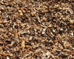 Peanut shell mulch