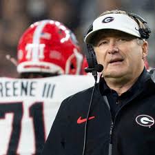 Kirby Smart speaking to reporters during a press conference