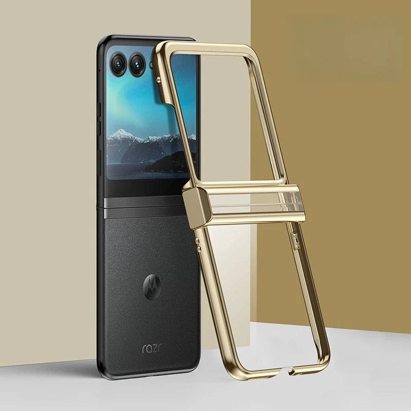 Motorola Razr+ Plated Sides Transparent Back Case