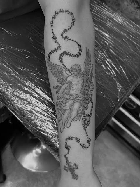 Thank you for trusting me with your first tattoo Brandon!Cherub ...