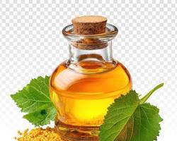 mustard oil bottle with seeds, AI generated