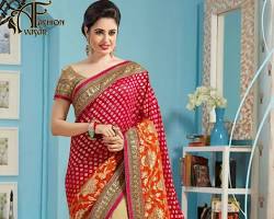 Image of Jacquard fabric saree