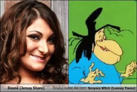 Deena (&quot;Jersey Shore&quot;) Totally Looks Like Senyora Witch (&quot;Looney Toons&quot;) - h9C478CBF