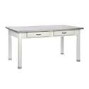 Table a manger bois avec tiroir - Achat Vente Table a manger bois