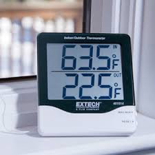Extech 401014 Big Digit Indoor/Outdoor Thermometer, Large ...