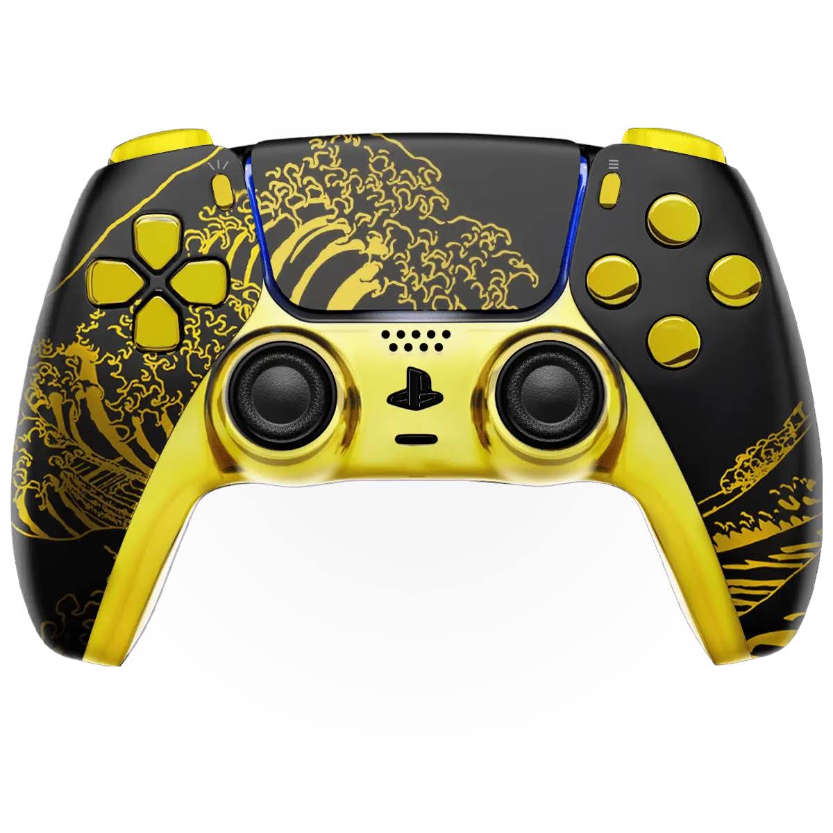 MODDEDZONE GOLD THUNDER PS5 CUSTOM MODDED CONTROLLER