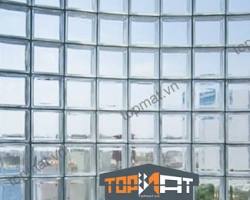 Hình ảnh về Gạch kính rỗng màu trắng làm vách ngăn