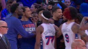 Sochan, Edgecombe jaw in heated exchange after Sixers-Knicks