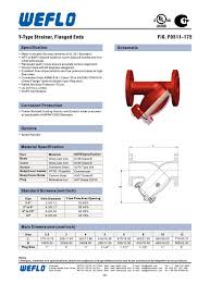 F0511-FLANGED Y STRAINER - WEFLO Valves