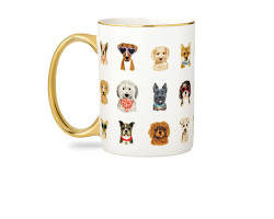 porcelain dog mugの画像